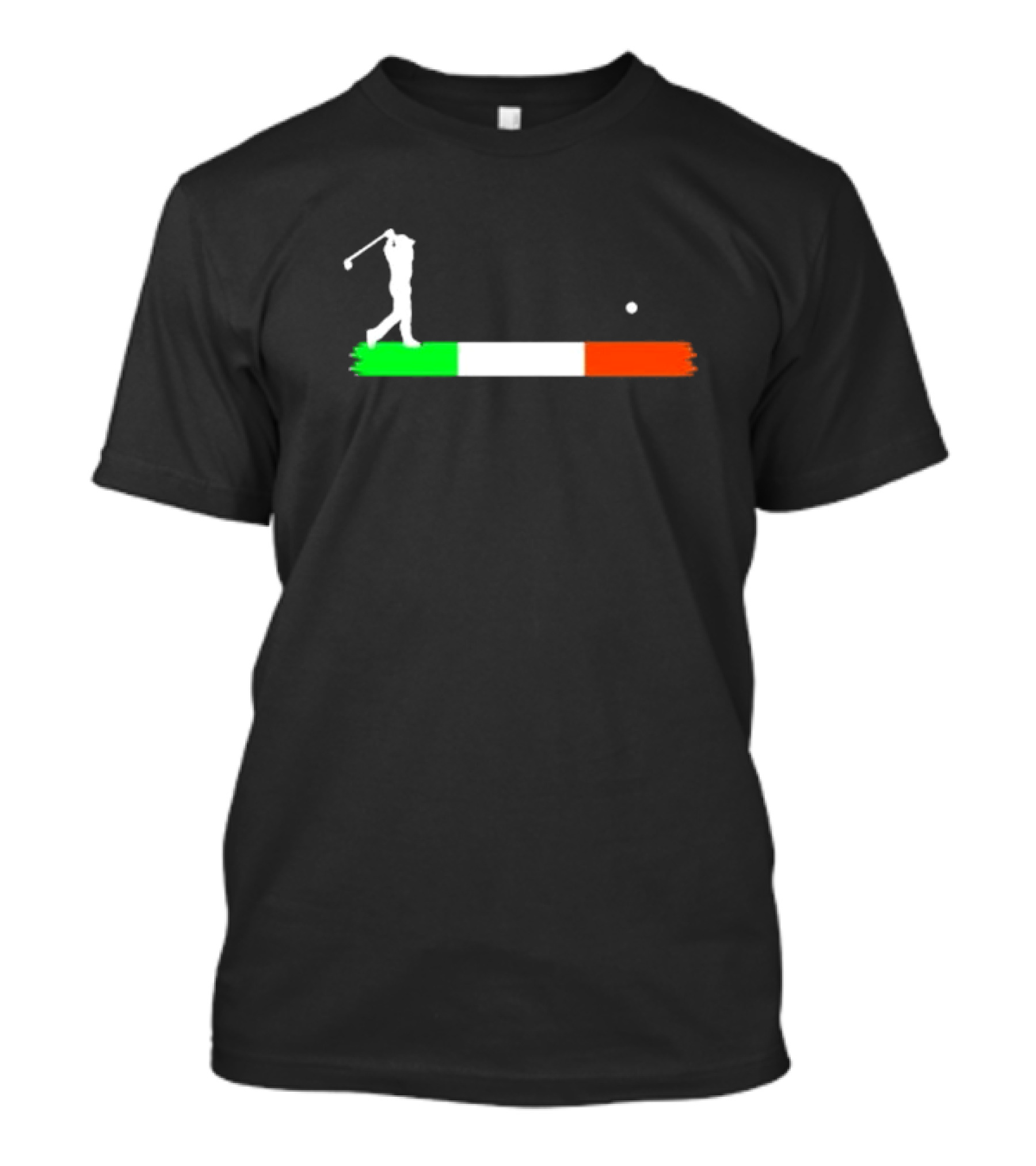 Ireland Olympic Golf 2024 Golfer Silhouette Irish Flag Colors T-Shirt