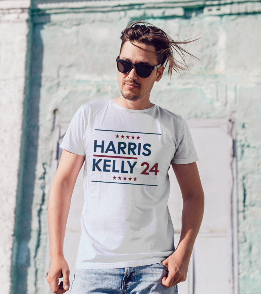 Harris Kelly 24 Kamala Harris And Mark Kelly Possible Democratic Running Mates 2024 Presidential Election T-Shirt
