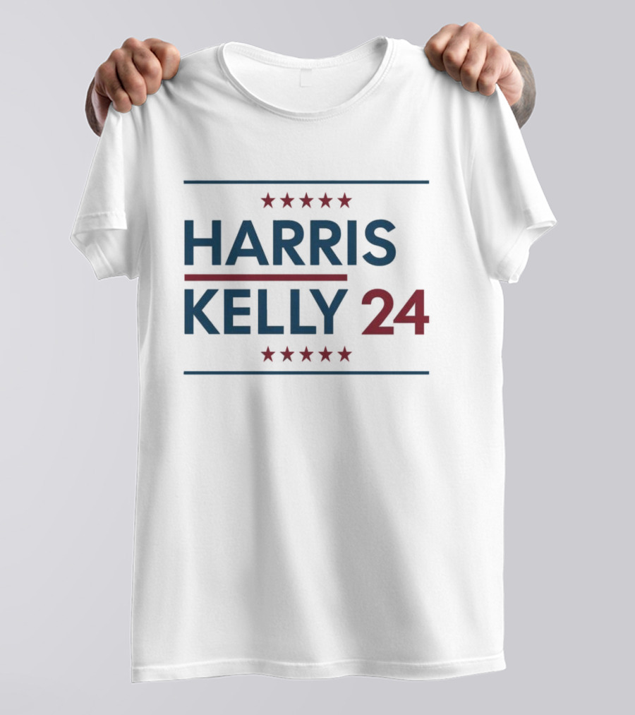 Harris Kelly 24 Kamala Harris And Mark Kelly Possible Democratic Running Mates 2024 Presidential Election T-Shirt