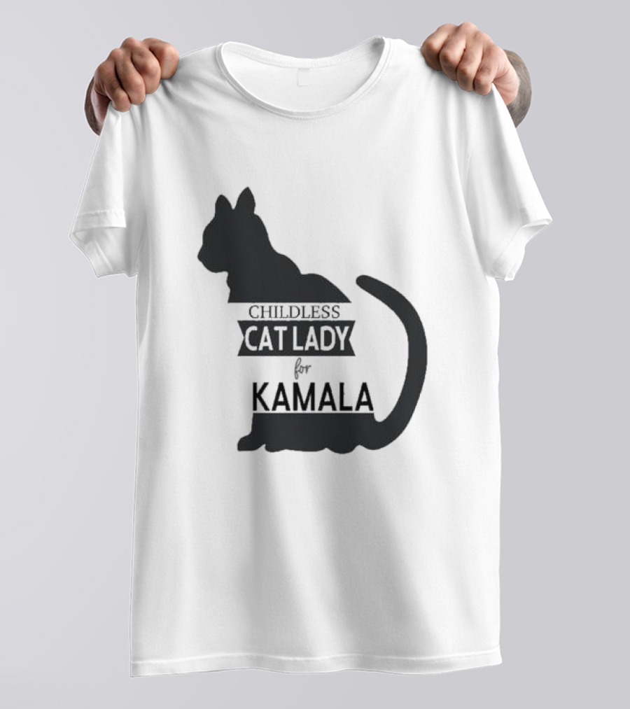 Childless Cat Lady For Kamala Harris Election T-Shirt