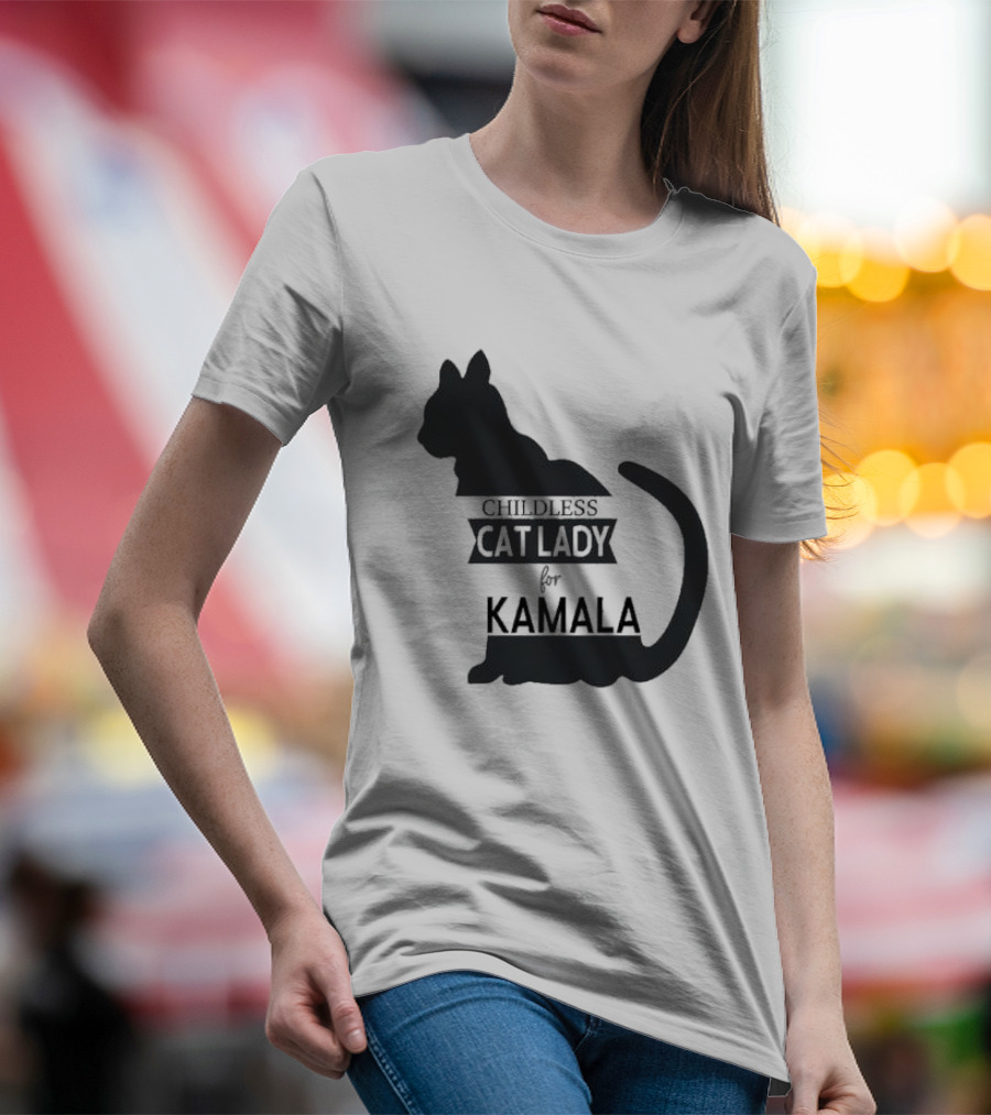 Childless Cat Lady For Kamala Harris Election T-Shirt