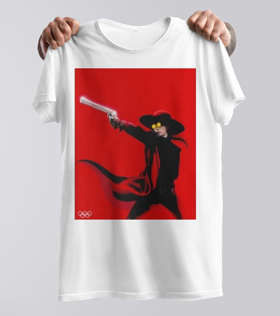 Kim Yeji Olympic Paris 2024 Alucard Shooter Red Cloak And Yellow Glasses T-Shirt