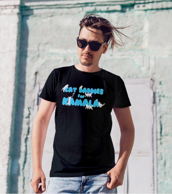 Cat Daddies For Kamala Cats Black T-Shirt