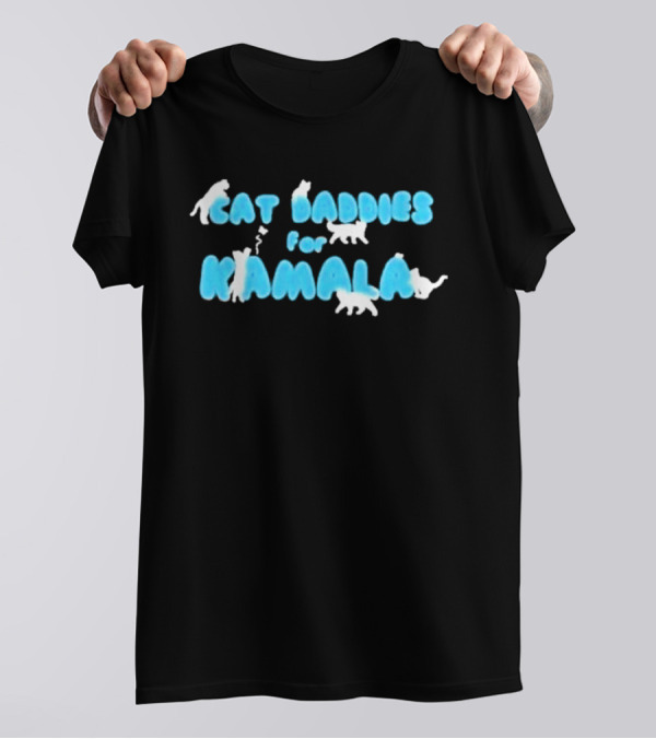 Cat Daddies For Kamala Cats Black T-Shirt