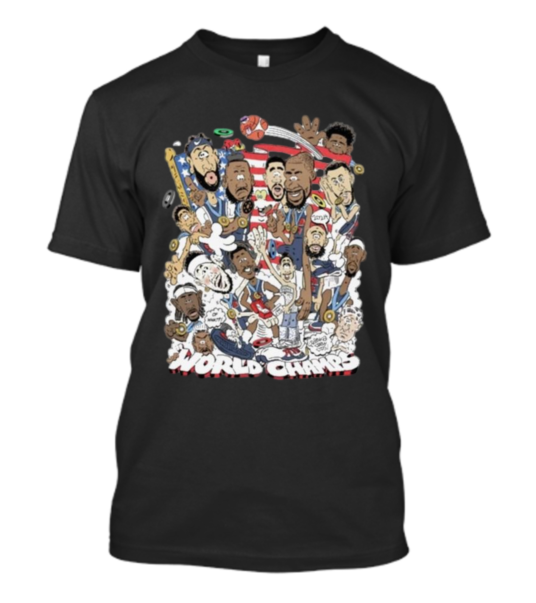 Frko Pest Control NBA Cartoon World Champs Players T-Shirt