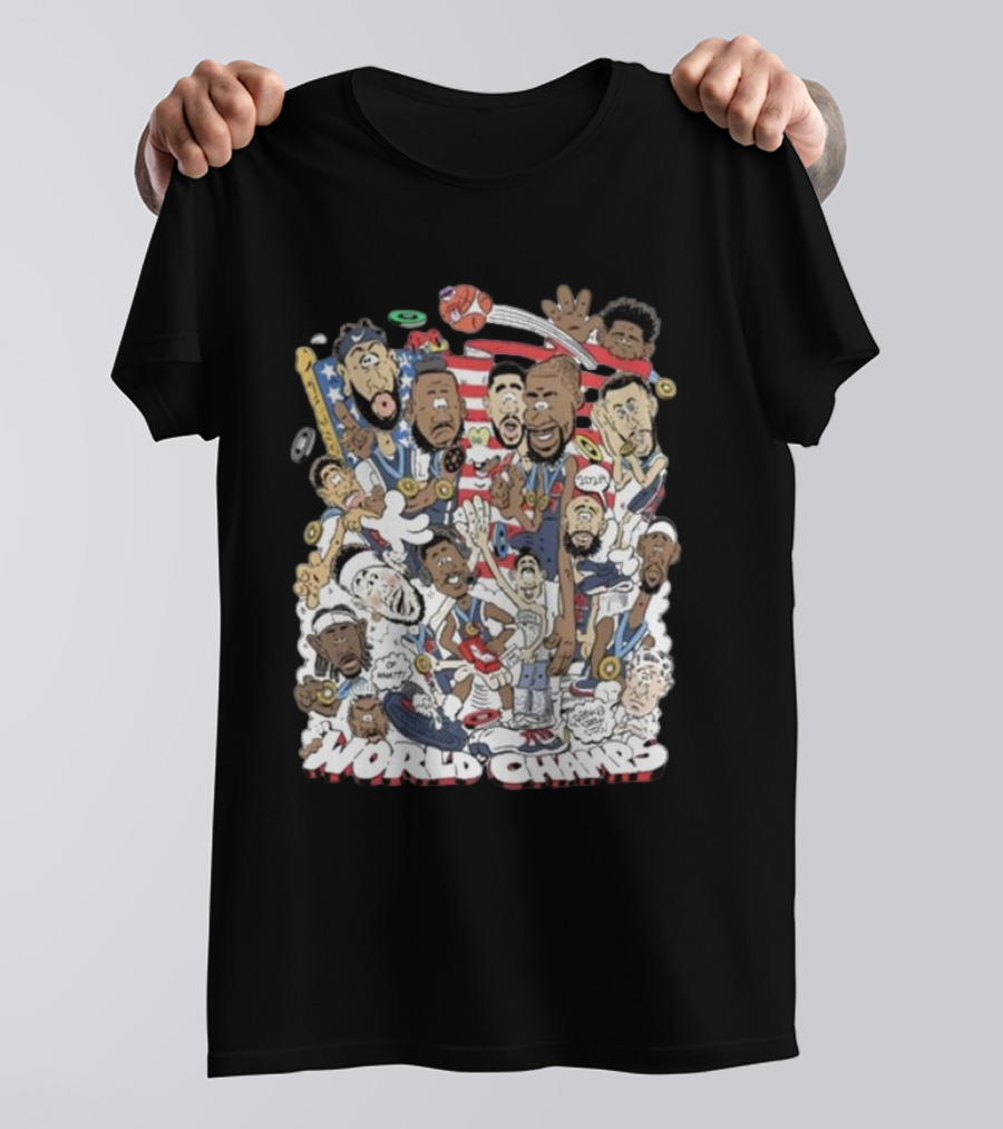 Frko Pest Control NBA Cartoon World Champs Players T-Shirt
