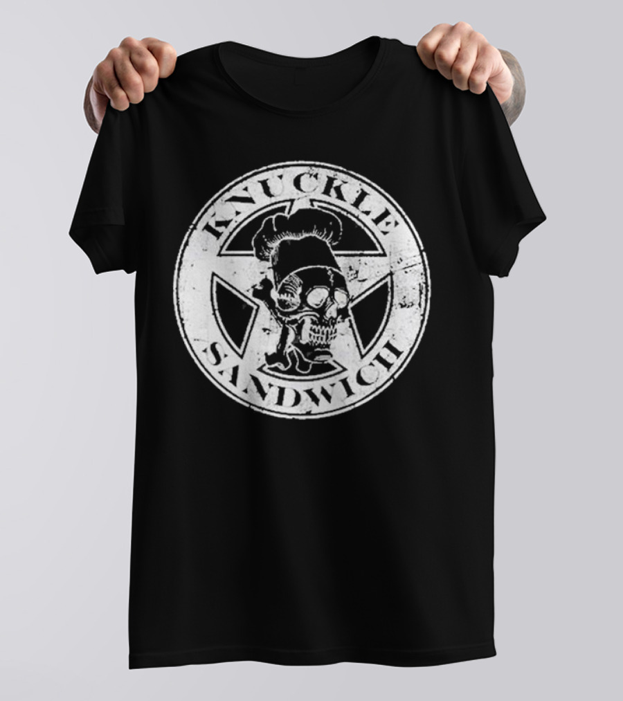 Hunter Fieri Knuckle Sandwich Skull Chef Emblem T-Shirt