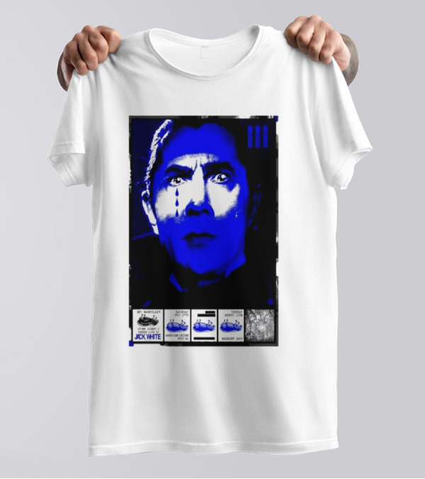 Jack White August 13 2024 The Basement East Nashville TN Blue Dracula T-Shirt