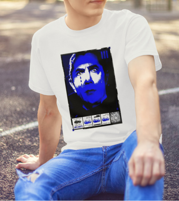 Jack White August 13 2024 The Basement East Nashville TN Blue Dracula T-Shirt
