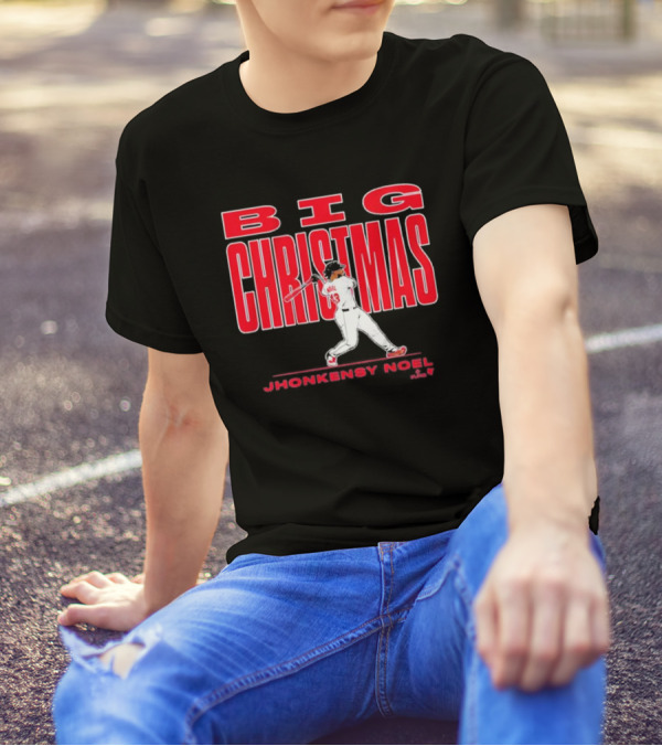 Jhonkensy Noel Big Christmas Baseball Player Swing T-Shirt