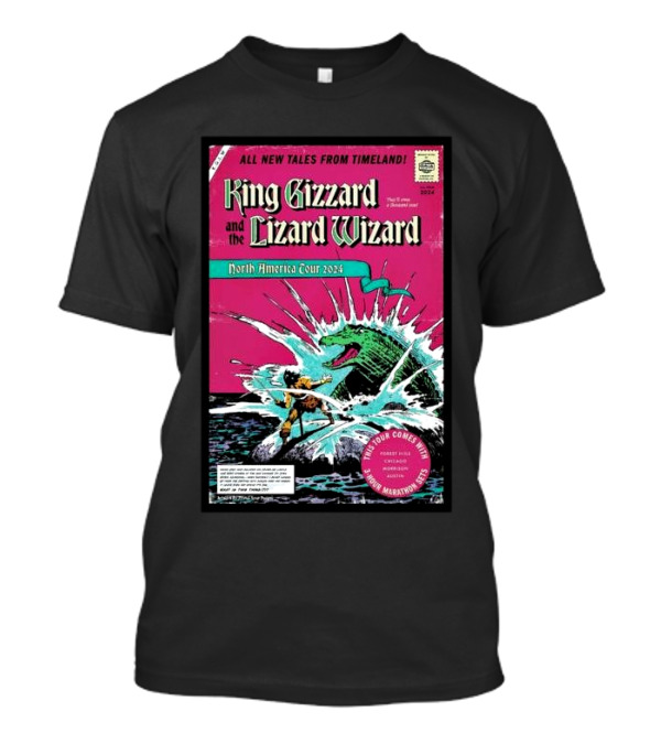 King Gizzard And The Lizard Wizard All New Tales From Timeland North America Tour T-Shirt