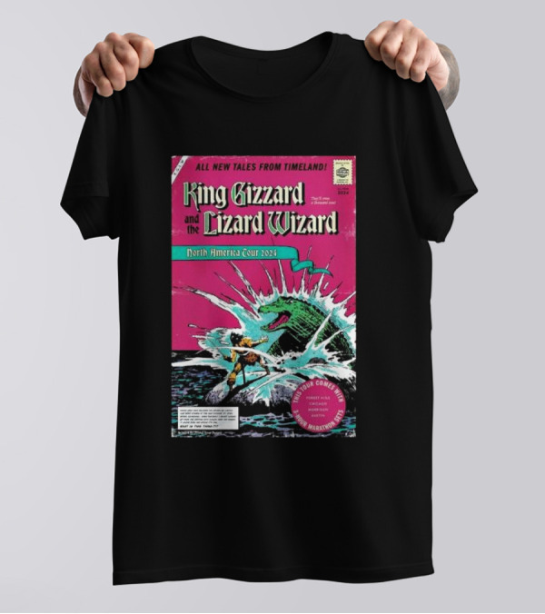 King Gizzard And The Lizard Wizard All New Tales From Timeland North America Tour T-Shirt