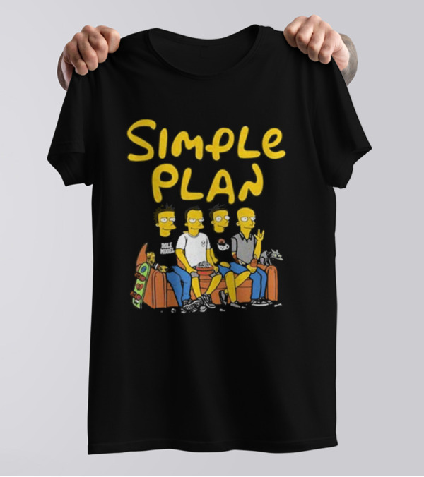 Simple Plan Cartoon Band North American Tour T-Shirt