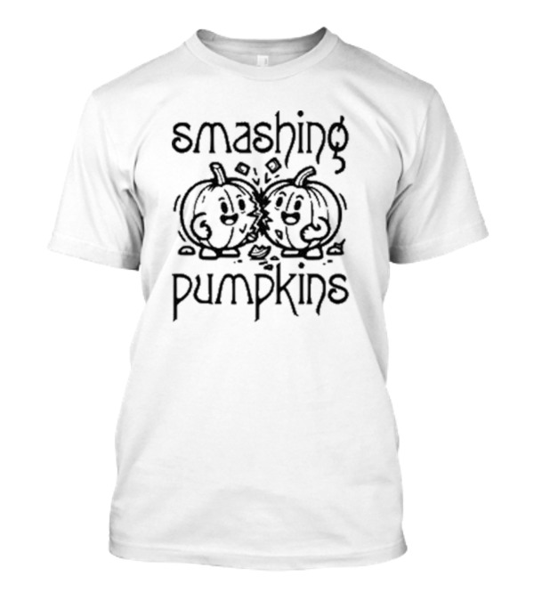 Smashing Pumpkins With Cartoon Halloween Jack-o'-Lanterns T-Shirt