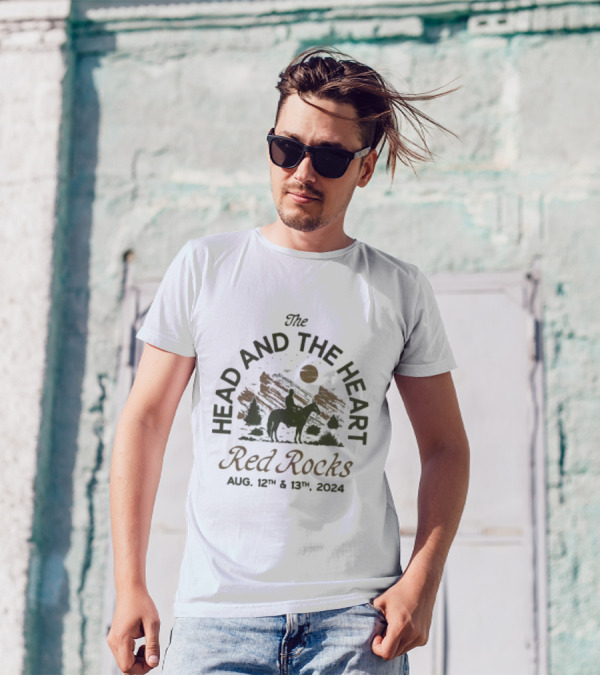 The Head And The Heart Red Rocks Aug. 12th And 13th 2024 Event T-Shirt