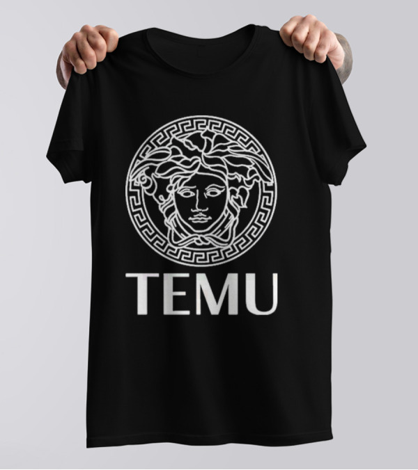 Luxury Temu Medusa Head Greek Key T-Shirt