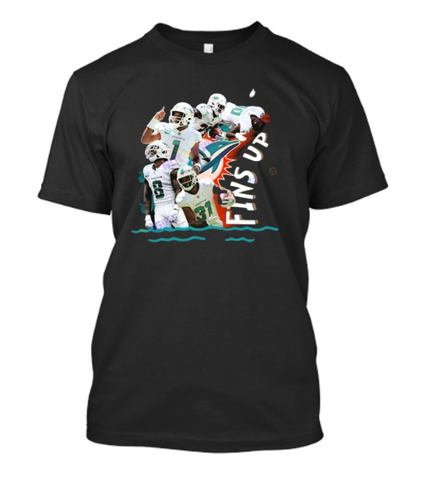 Miami Dolphins Fins Up 2024 Player Action Pose T-Shirt