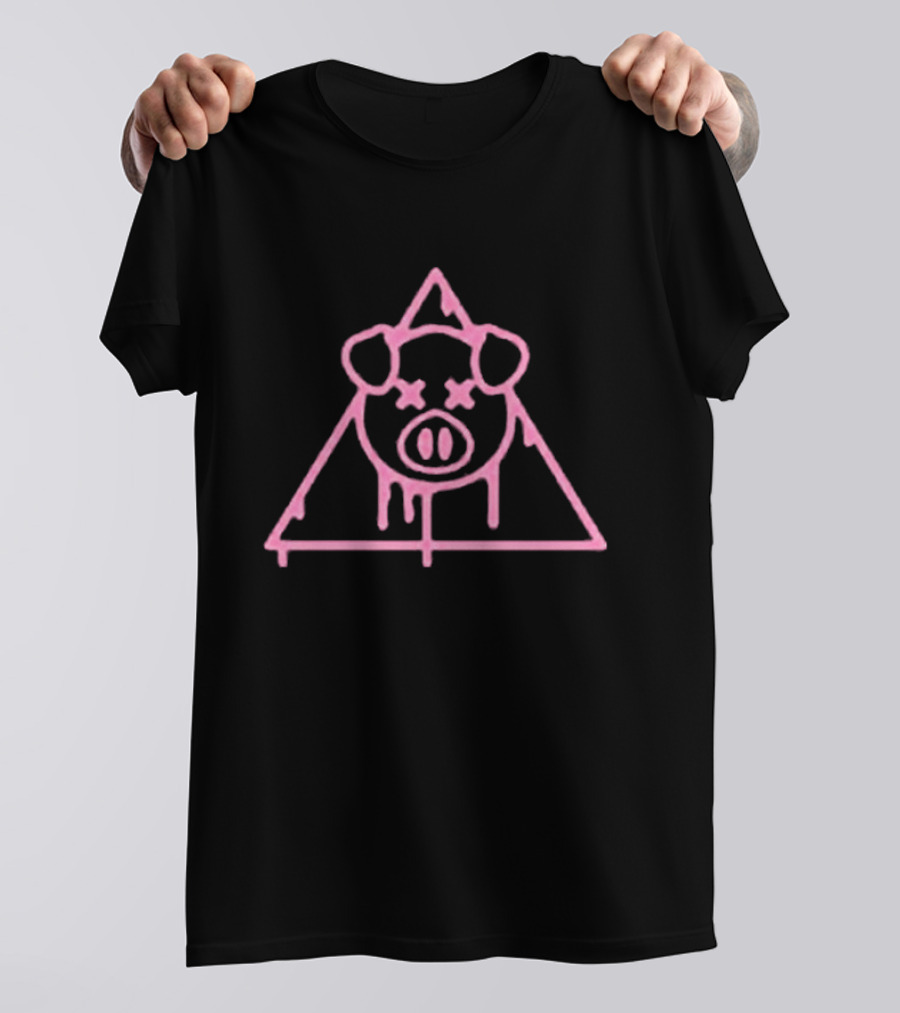 Shane Dawson Pig Dripping Pink Triangle T-Shirt