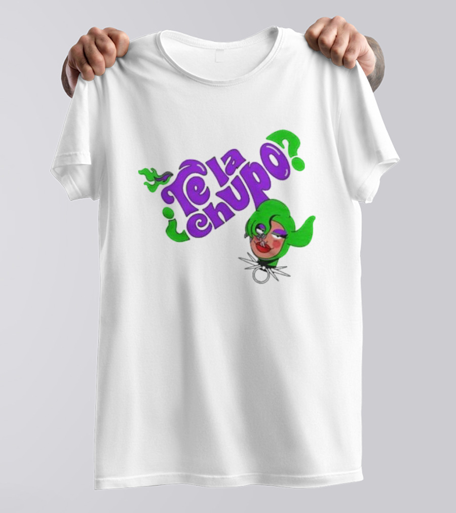 Te La Chupo Question Mark With Green Hair Character T-Shirt