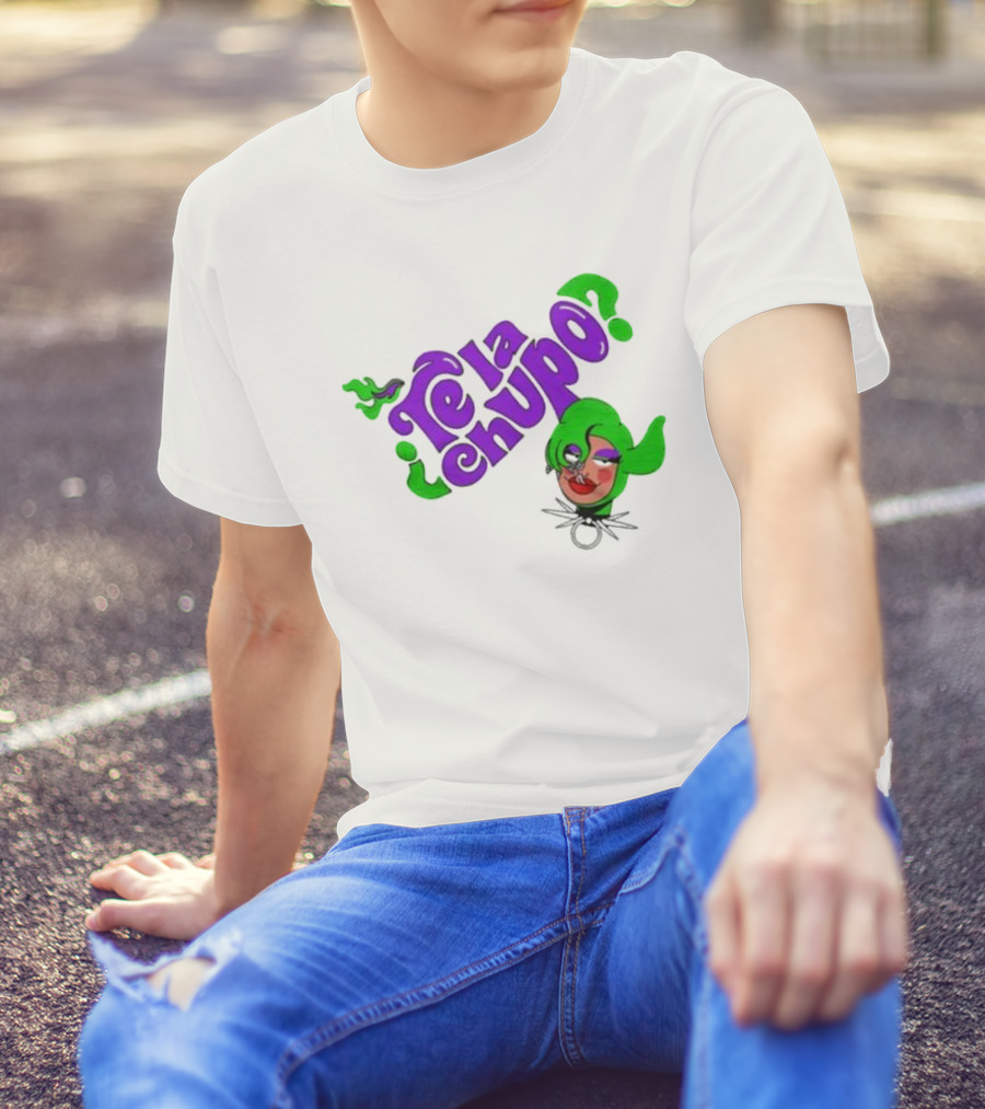 Te La Chupo Question Mark With Green Hair Character T-Shirt