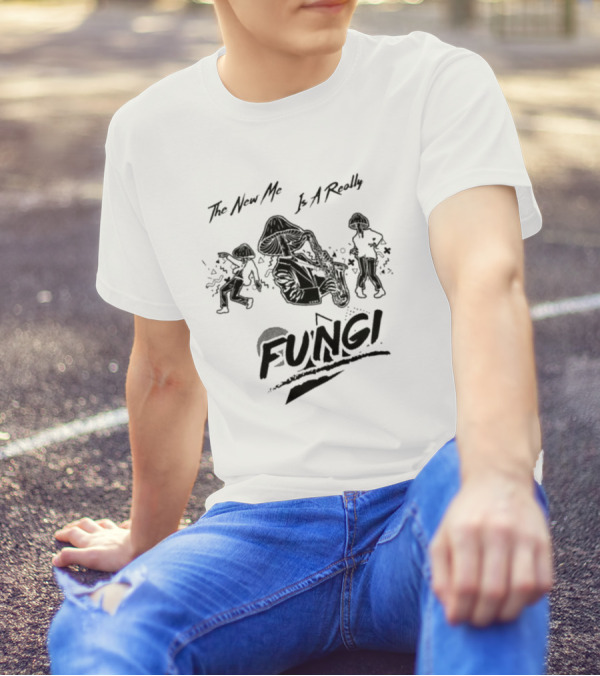 The New Me Is A Really Fungi Dancing Mushroom Characters T-Shirt