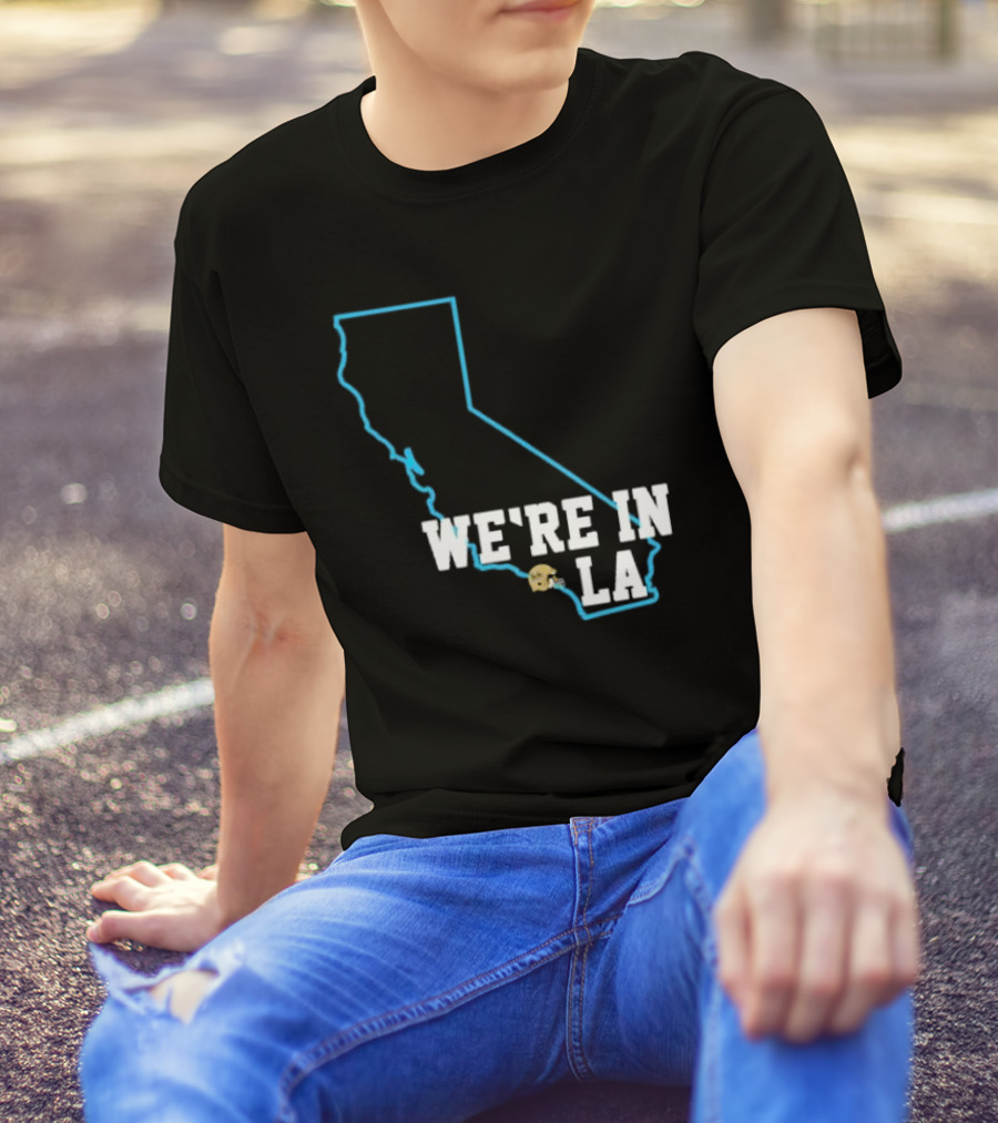 Deshaun Foster We're In LA With California Outline And LA Helmet T-Shirt