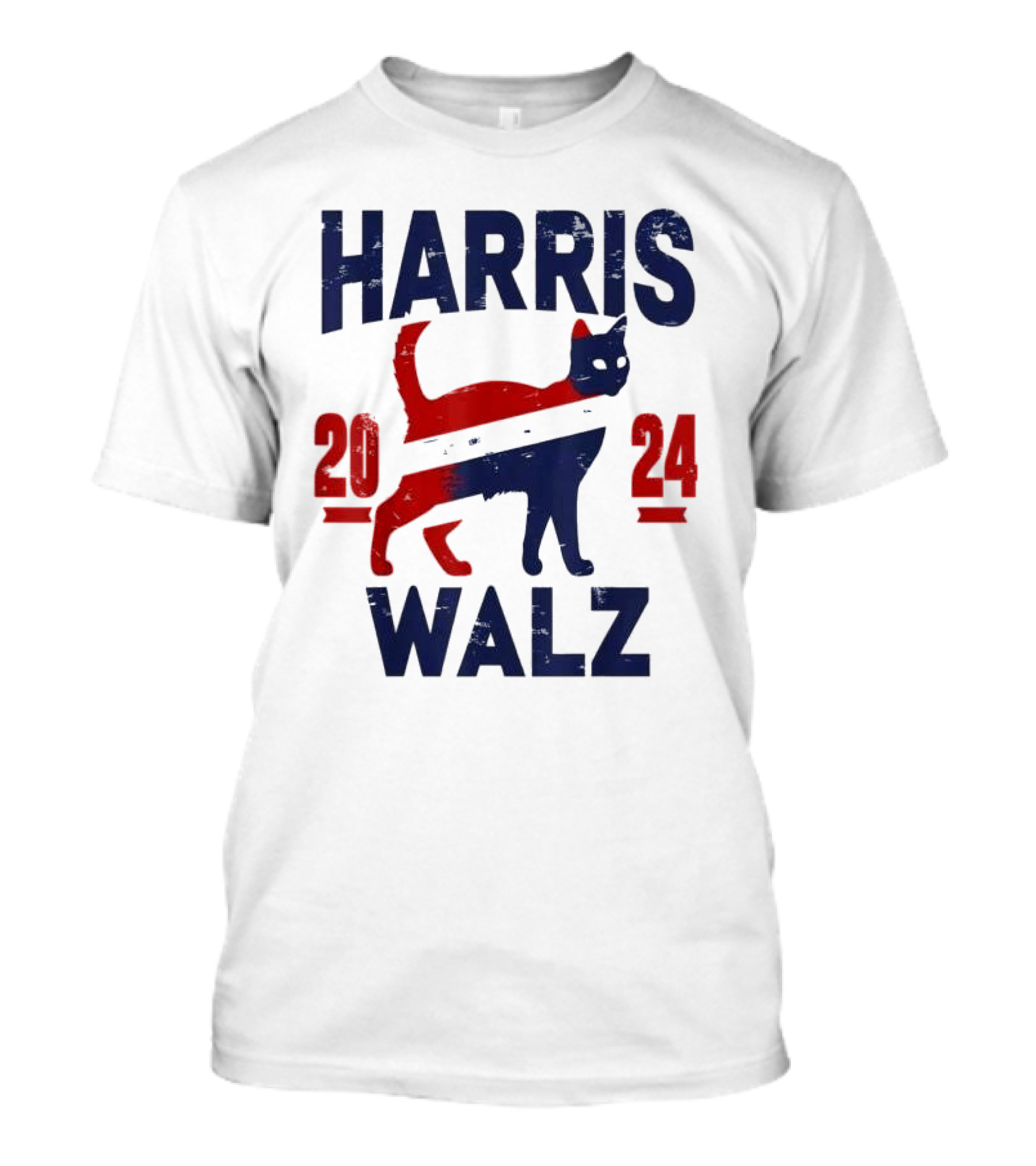Harris Walz 2024 Election Cat Theme Vote For Kamala Harris Tim Walz T-Shirt