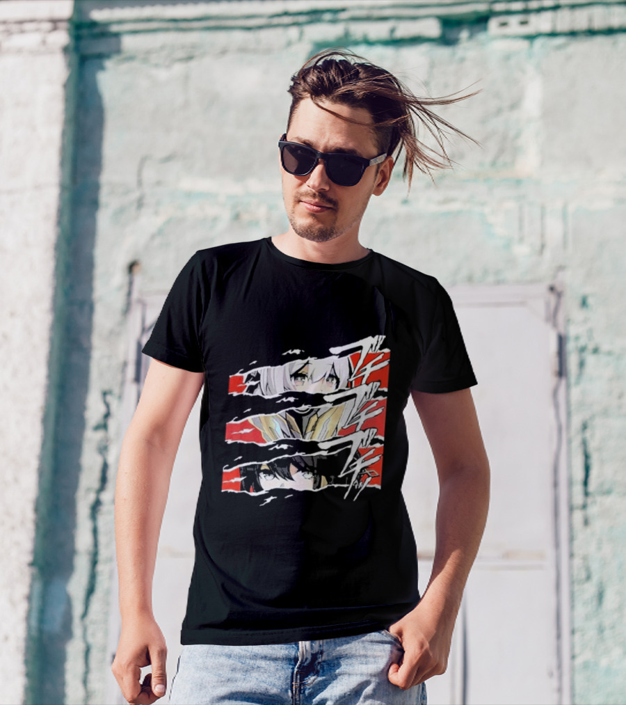 Honkai Star Rail Character Split Faces Ripple Effect T-Shirt