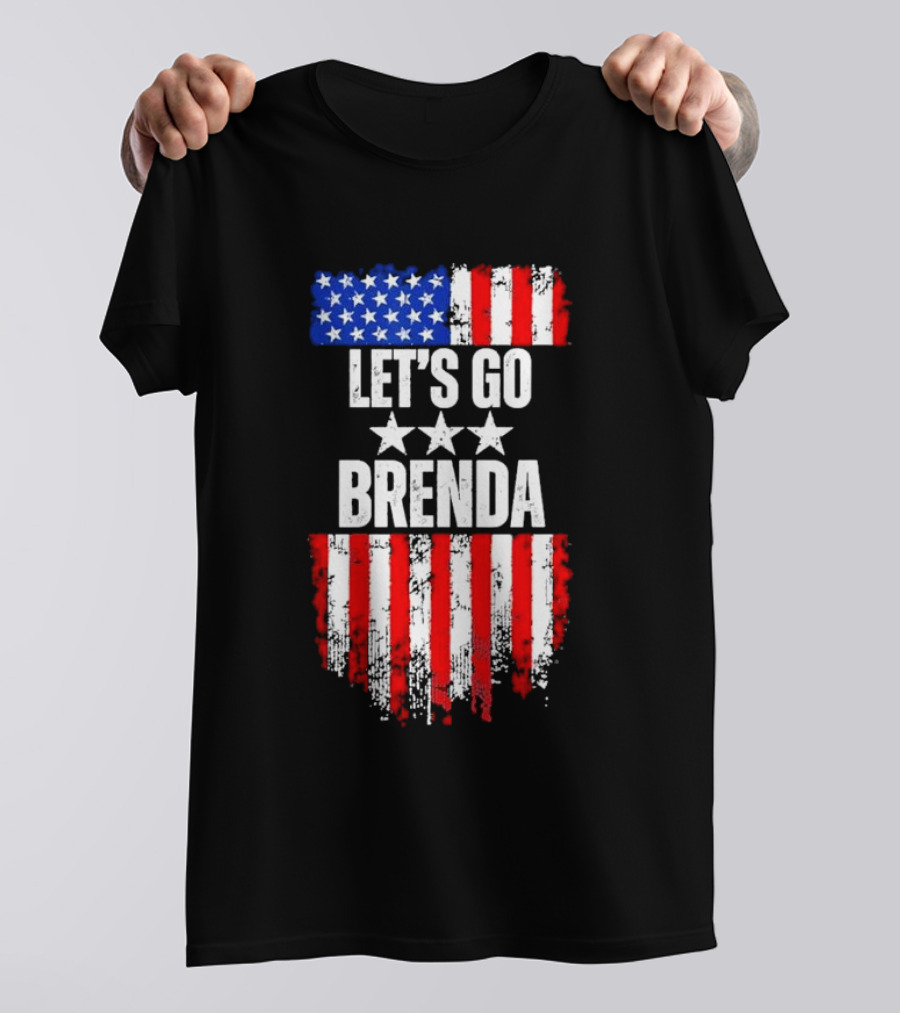 Let's Go Brenda Vintage USA Flag Stars Kamala Harris T-Shirt