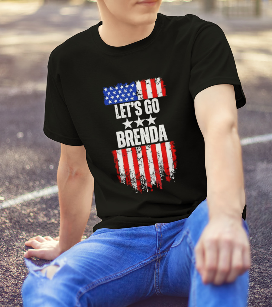 Let's Go Brenda Vintage USA Flag Stars Kamala Harris T-Shirt