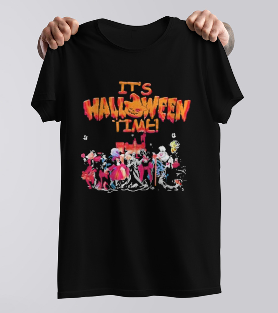 It's Halloween Time Disney Cartoon Characters T-Shirt