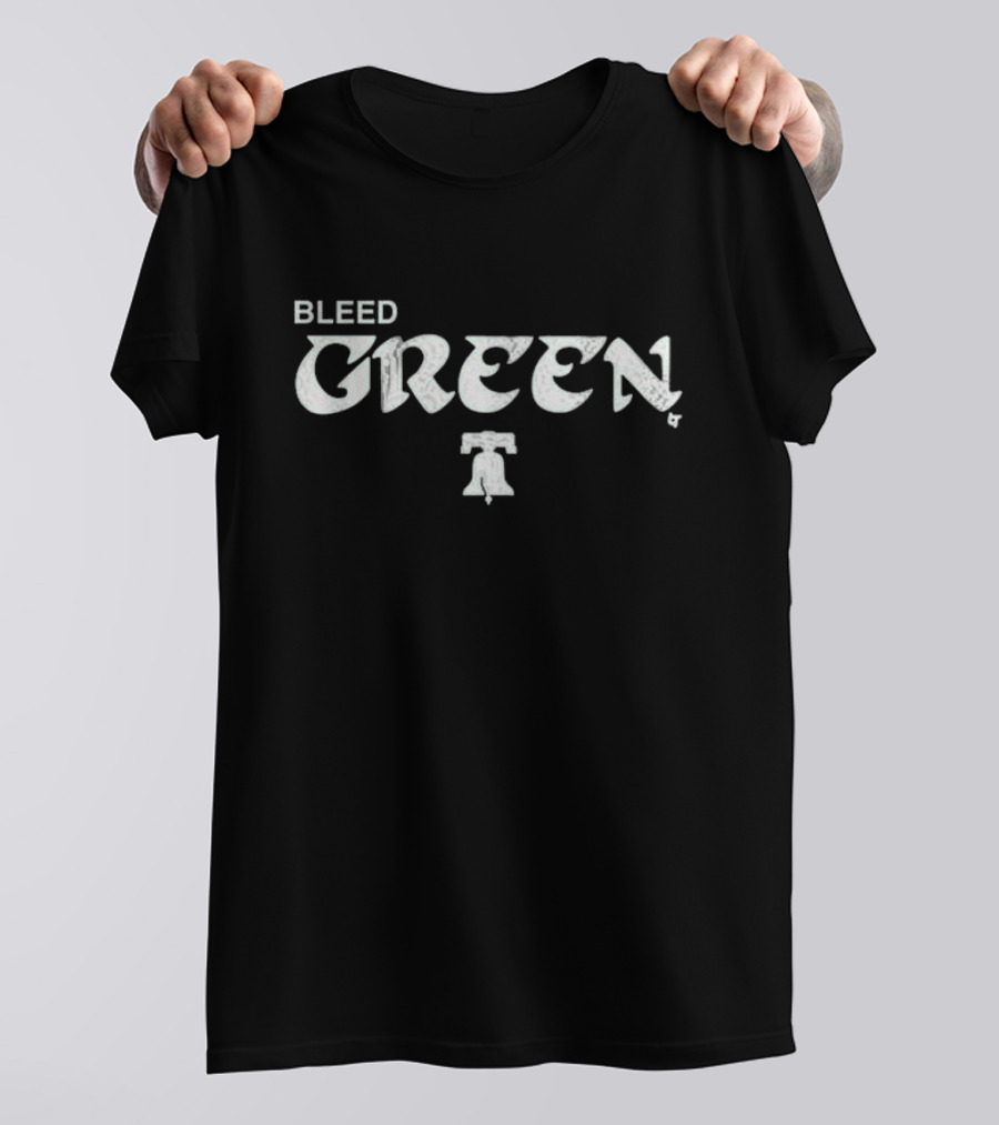 Philadelphia Football Bleed Green Liberty Bell T-Shirt
