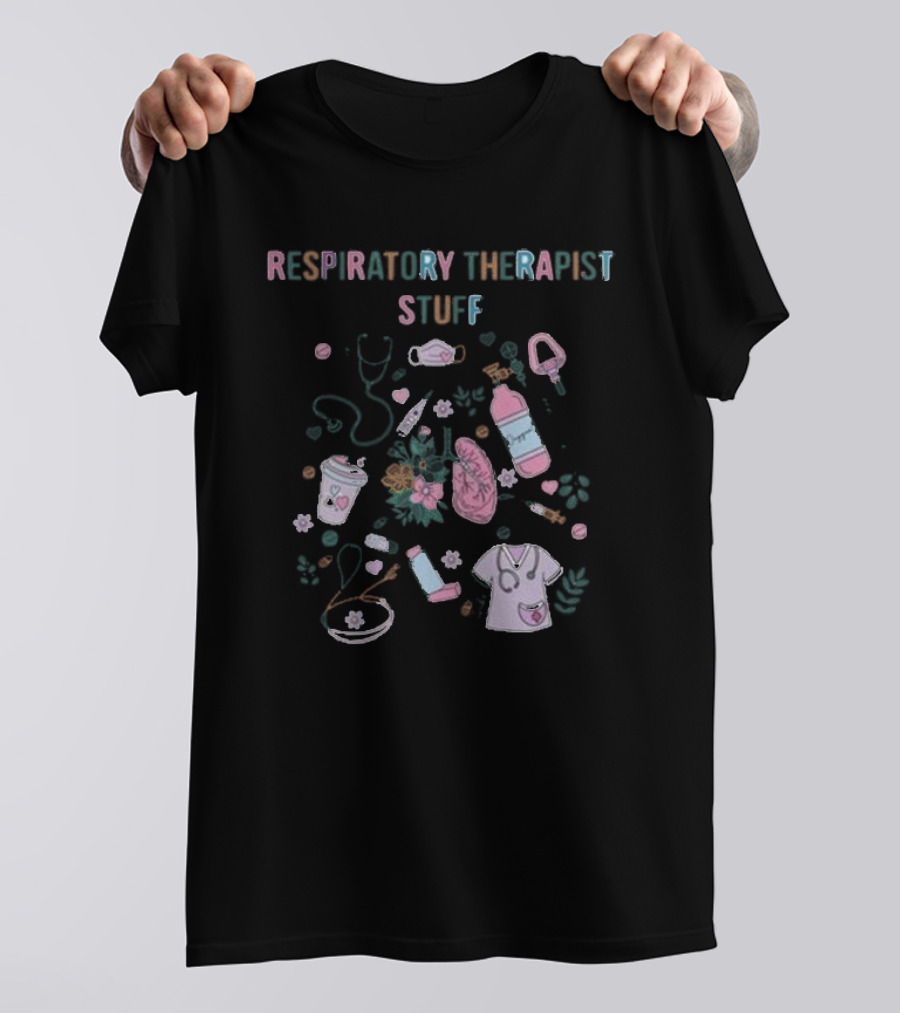Respiratory Therapist Respiratory Therapy Stethoscope Mask Inhaler Lungs Stethoscope Coffee Cup Essentials T-Shirt