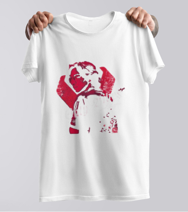 Only Vibes And Logic Amine Ouarid Red Abstract T-Shirt