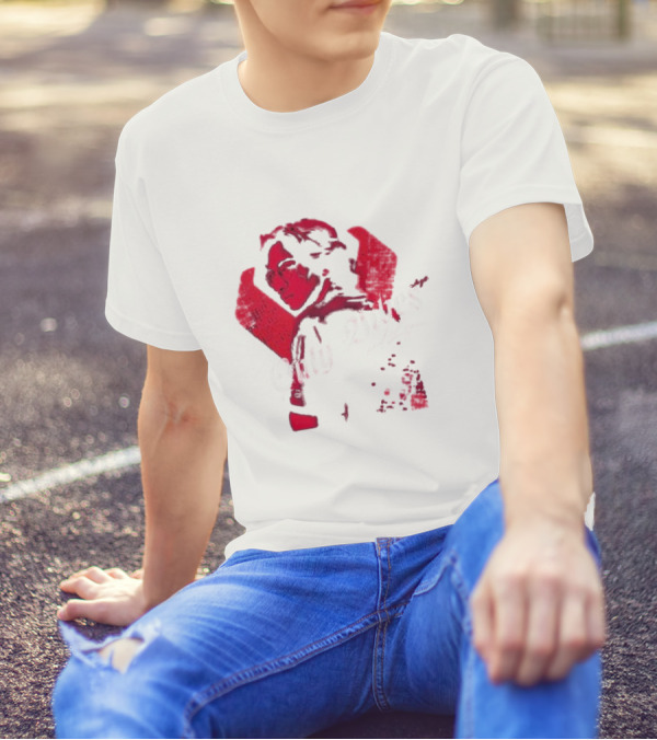 Only Vibes And Logic Amine Ouarid Red Abstract T-Shirt