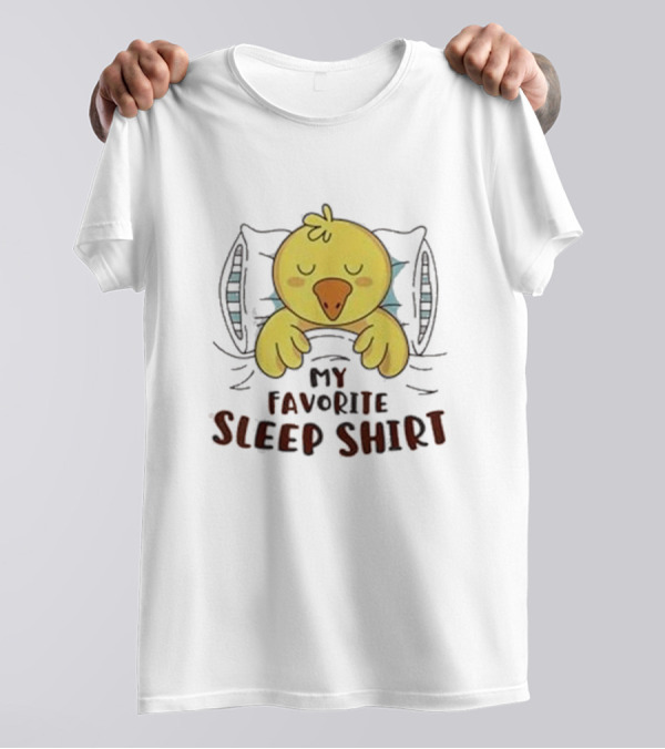 My Favorite Sleep Shirt Cute Duck Sleeping Boys Girls Kids Fun T-Shirt