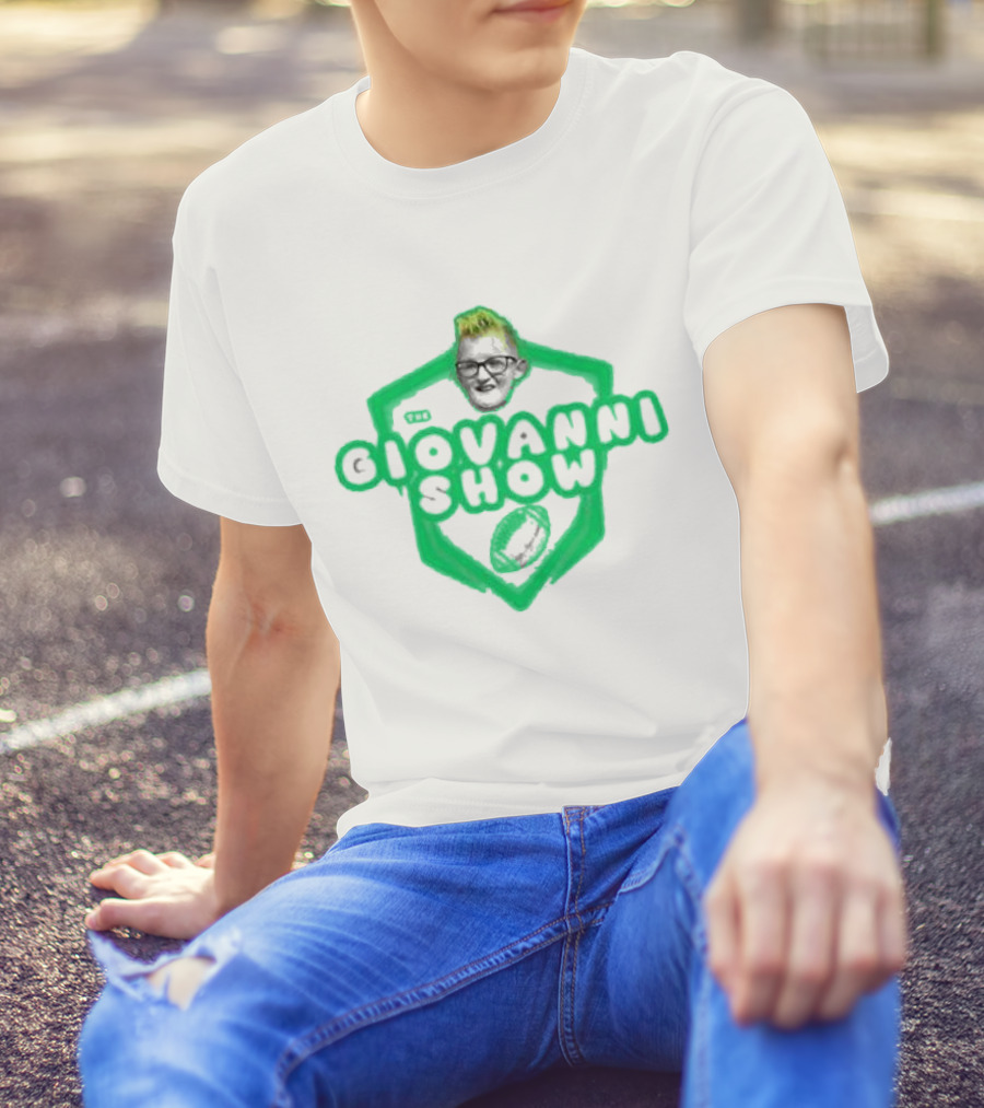 Support The Giovanni Show Football Badge T-Shirt