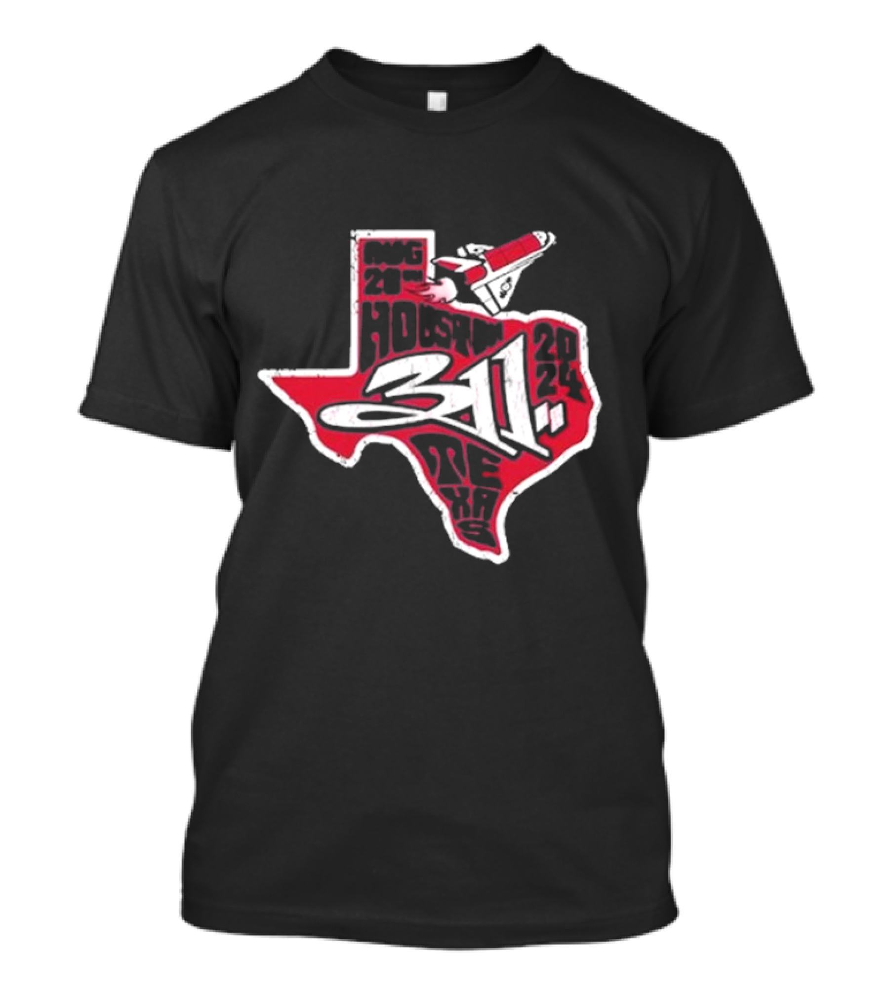 311 Houston Texas Aug 20 2024 Tour With Space Shuttle T-Shirt