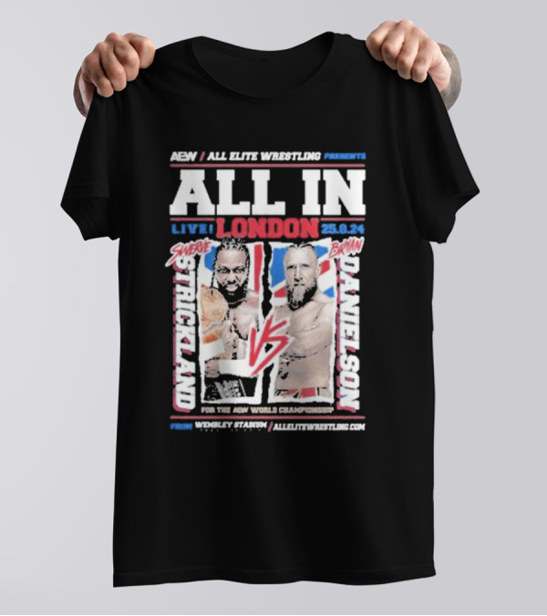 AEW All In Live London 2024 Swerve Strickland Vs Bryan Danielson Matchup T-Shirt