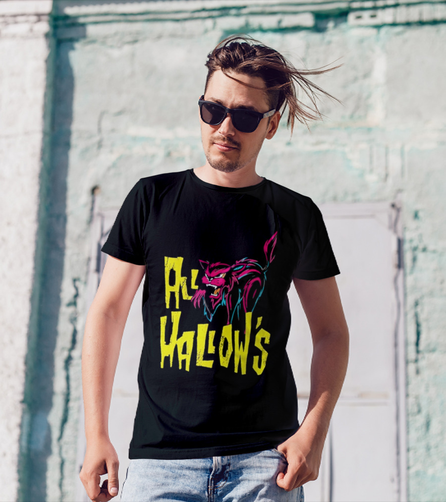 All Hallow's Afireinside Cat T-Shirt