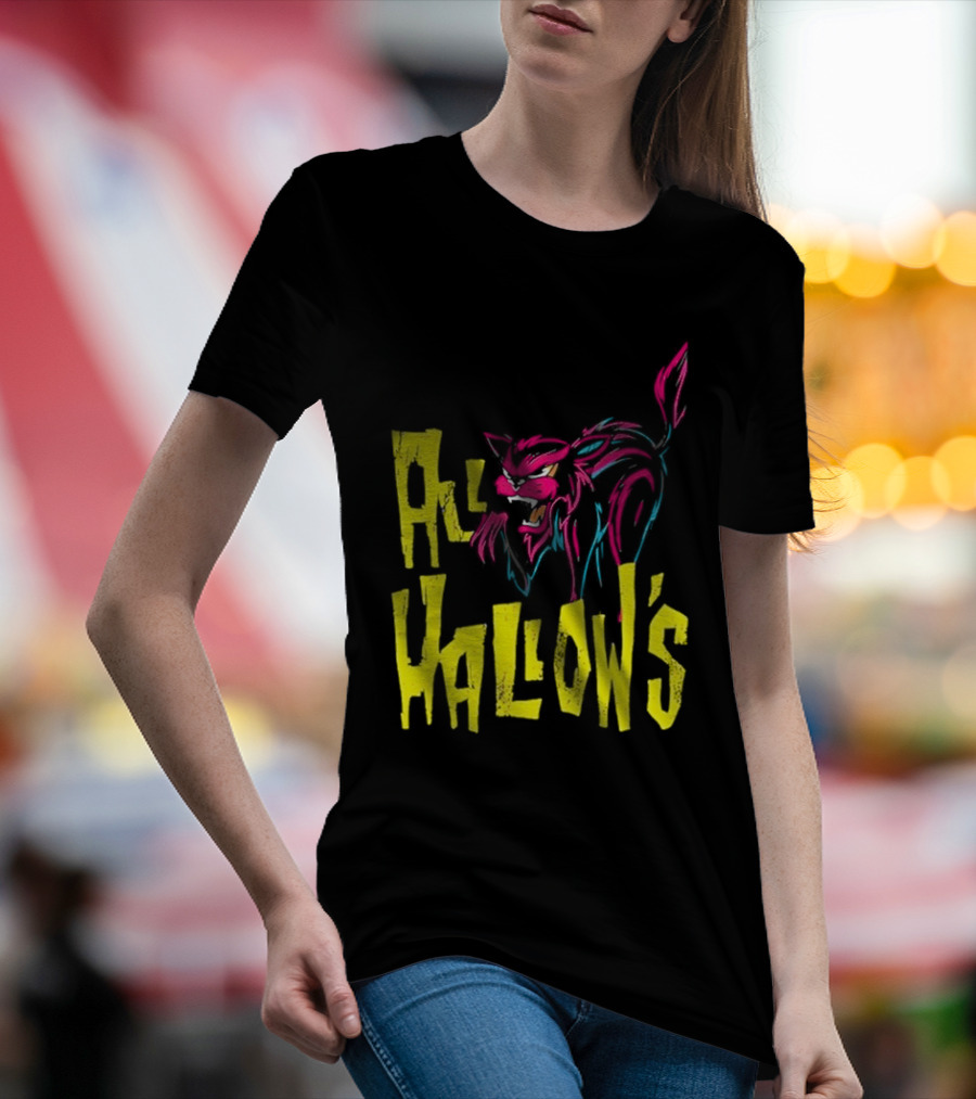 All Hallow's Afireinside Cat T-Shirt