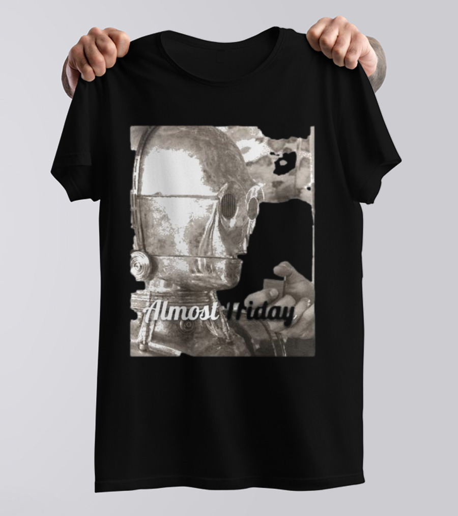 Almost Friday Star Wars C-3PO Smoking T-Shirt