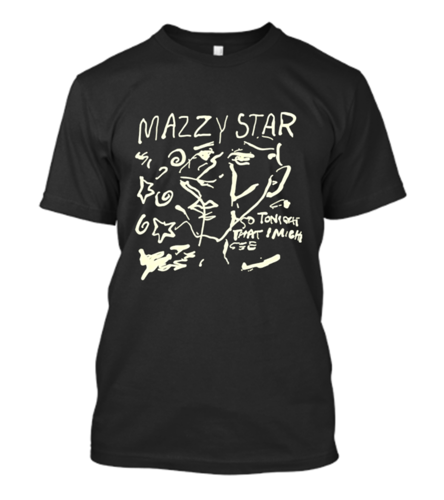 Binchtopia Max Featuring Mazzy Star So Tonight That I Might See 90s Starry Abstract T-Shirt