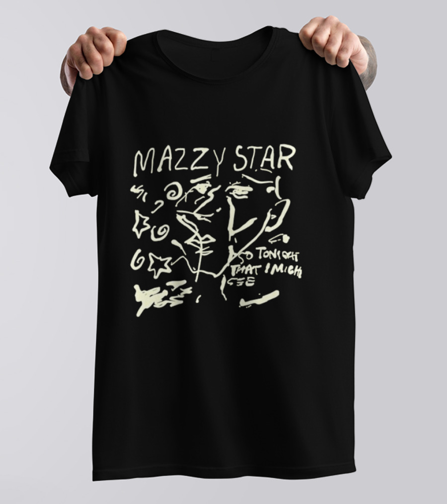 Binchtopia Max Featuring Mazzy Star So Tonight That I Might See 90s Starry Abstract T-Shirt
