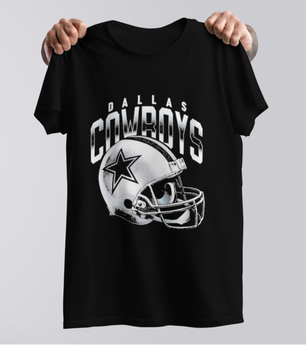 Dallas Cowboys Silver Star Helmet T-Shirt