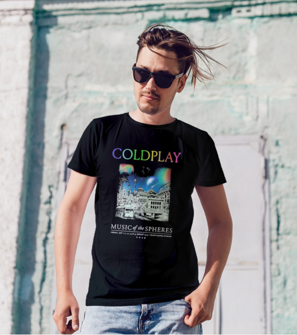COLDPLAY Music Of The Spheres Aug 21-25 2024 Ernst Happel Stadion Vienna Austria T-Shirt