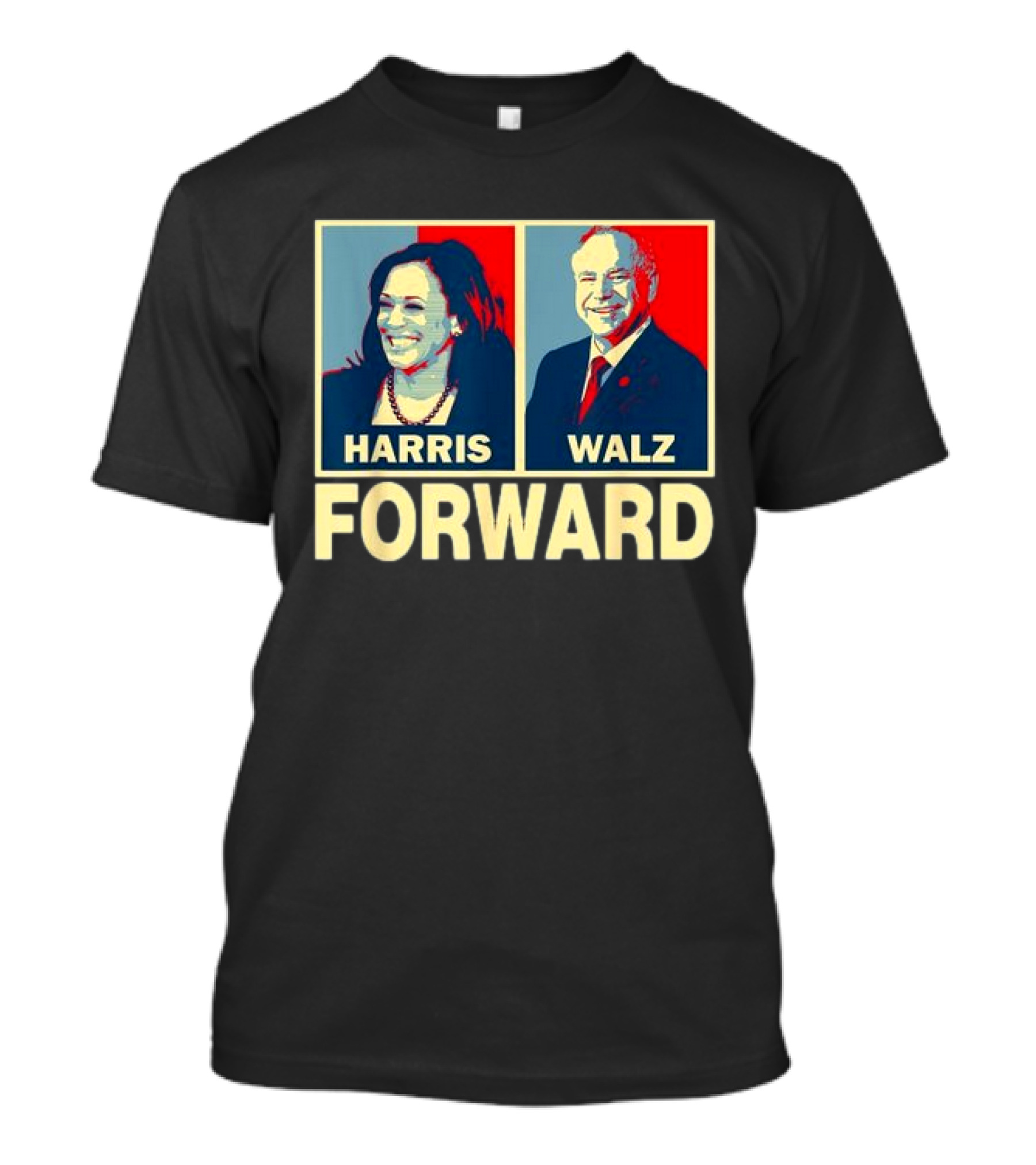 Harris Walz Forward Election Campaign Portraits T-Shirt