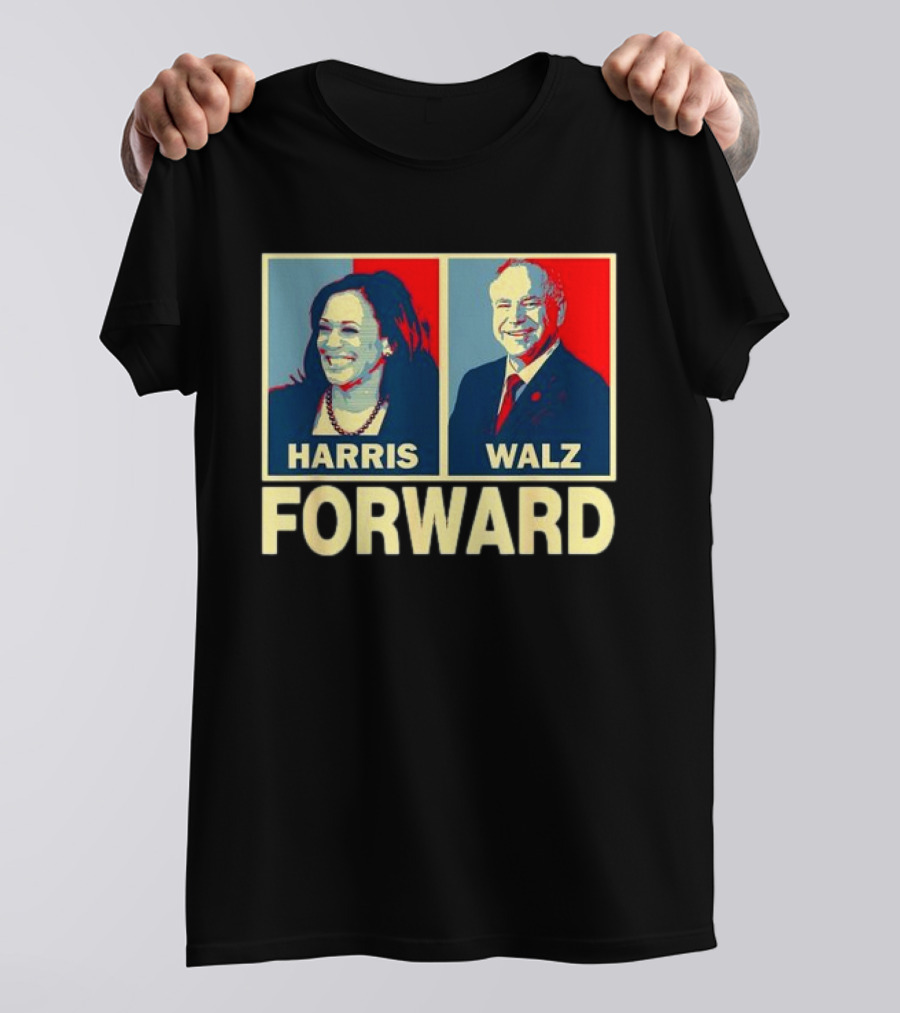 Harris Walz Forward Election Campaign Portraits T-Shirt
