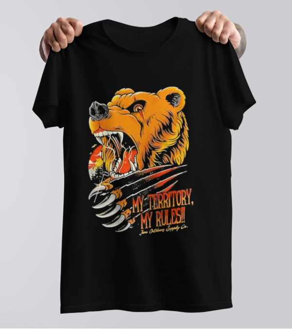 My Territory My Rules Bear Claw Jena Outdoors Supply CO T-Shirt