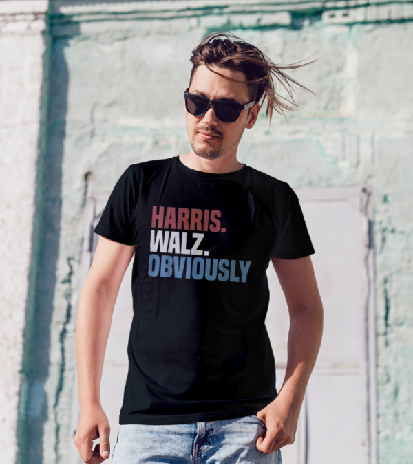 Harris Walz Obviously 2024 Election T-Shirt